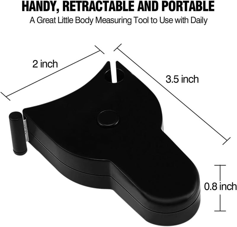 LYTOWN Body Measuring Tape 60 Inch(150cm), Body Fat Tape Measure Tool for Accurately Measuring Way to Track Weight Loss Muscle Gain by One Hand 4 Piece - Image 4
